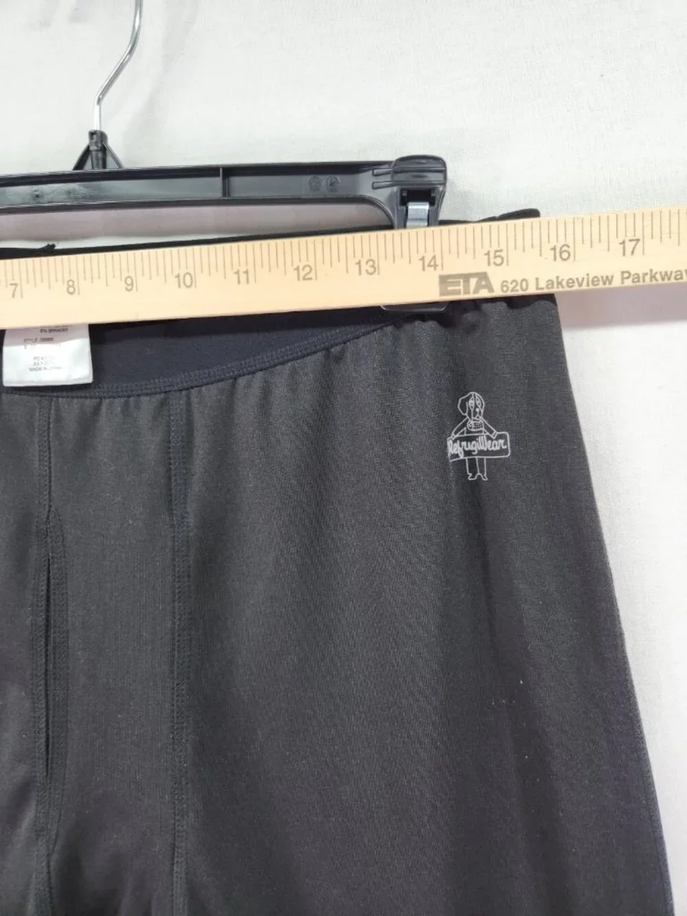 RefrigiWear Mens XL 31x30 Black Base Layer Thermal Pants Fleece Lined